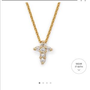SOLD! NWT | ROBERTO COIN | 18K Yellow Gold Small Cross Necklace, 16